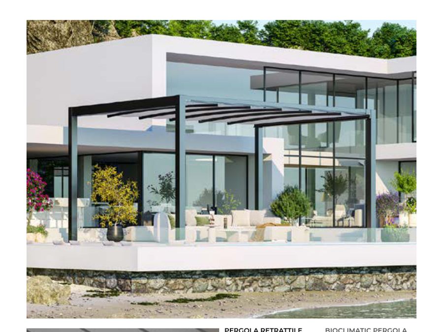 Pergola retrattile motorizzata con LED